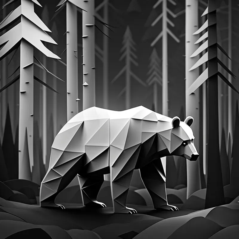 Black And White Geometric Abstract Art
