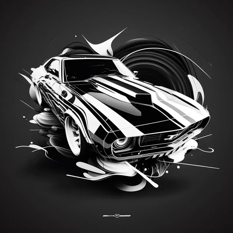 Black And White Geometric Abstract Art