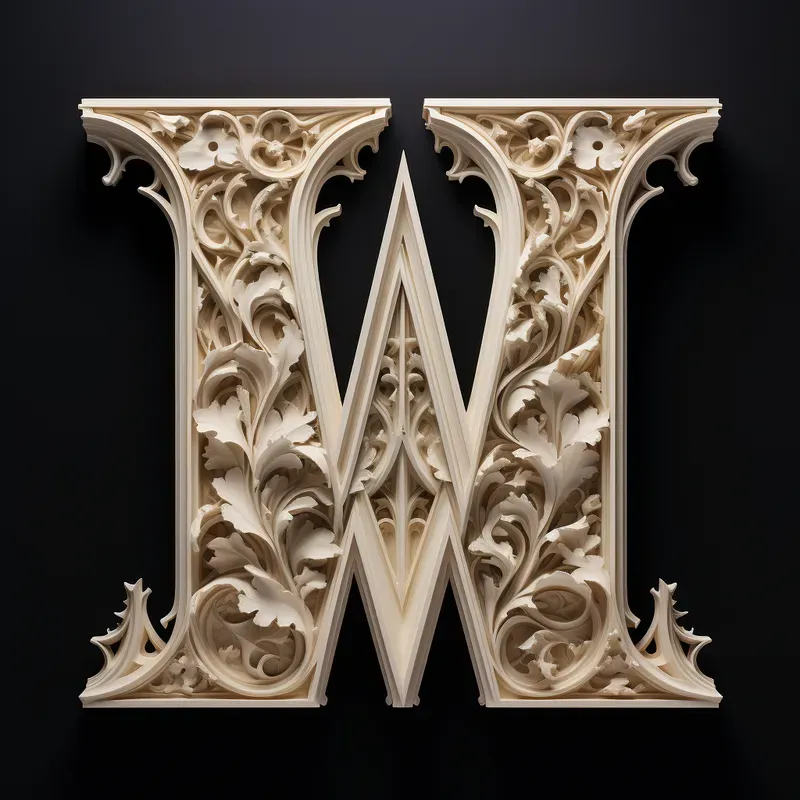 Letters Gothicinspired Stonecarvings