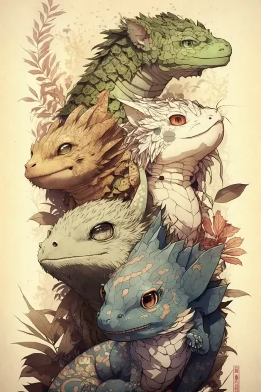 Furry Ukiyo-e Poster Trending Anime Art