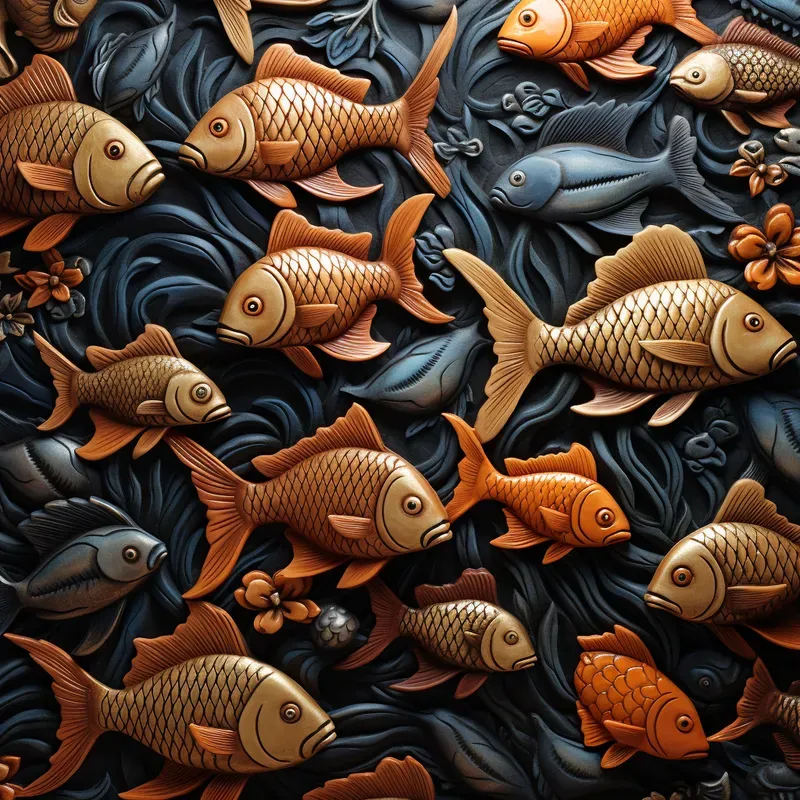 3D Embossed Leather Wallpapers