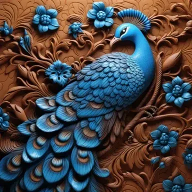 3D Embossed Leather Wallpapers