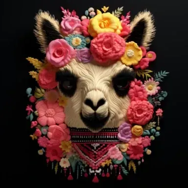 3D Embroidered Animal Portraits