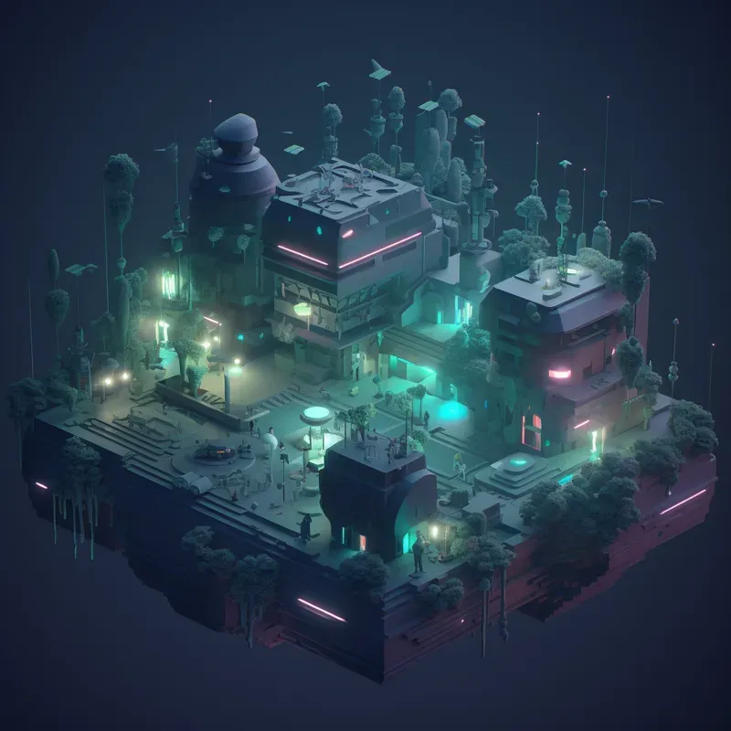 3D Isometric Game Scenes