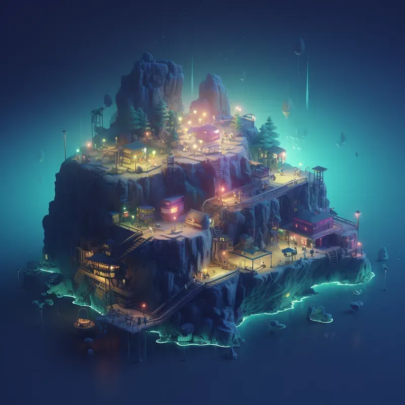 3D Isometric Game Scenes