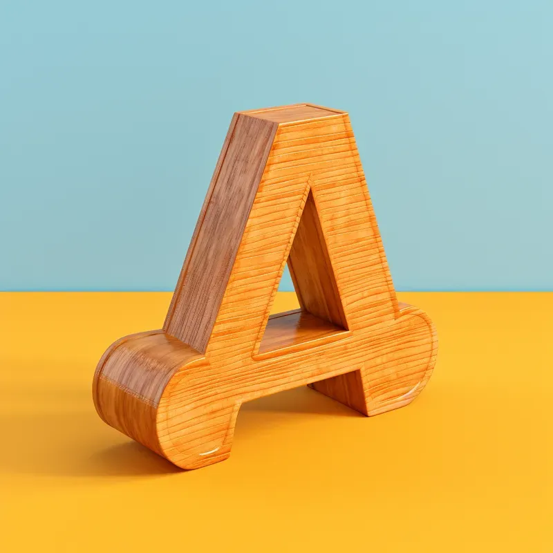 3D Wooden Creation Style Letters