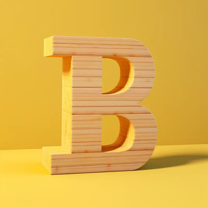 3D Wooden Creation Style Letters