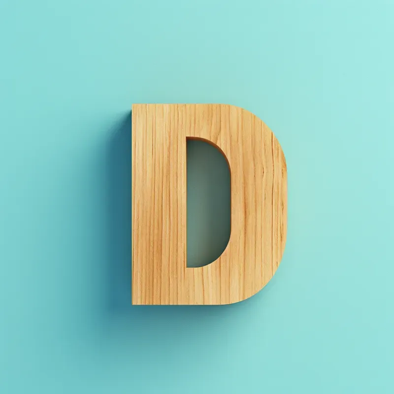 3D Wooden Creation Style Letters
