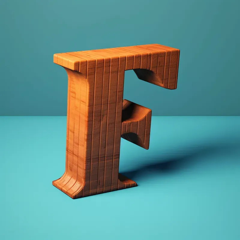 3D Wooden Creation Style Letters