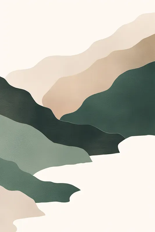 Watercolor Minimal Abstract Decor Art