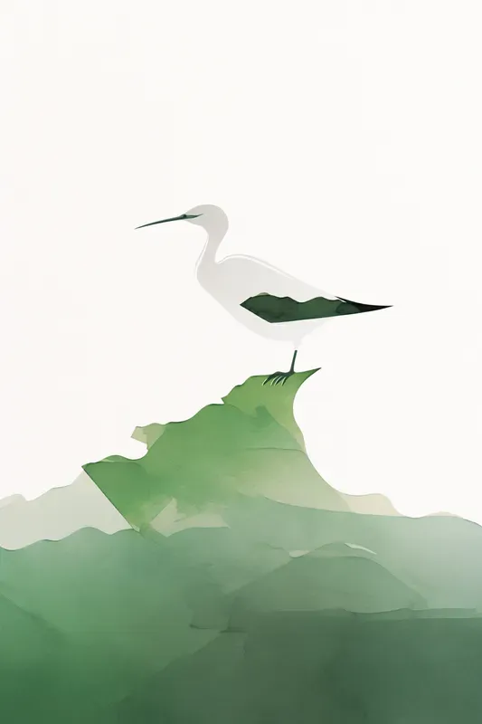 Watercolor Minimal Abstract Decor Art