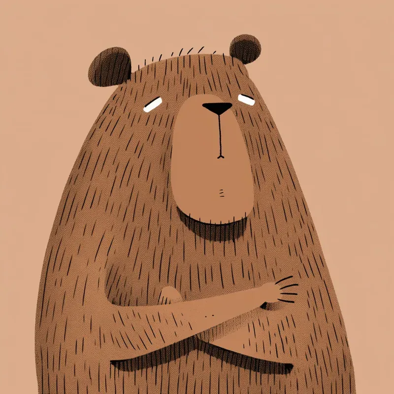 2D Flat Disenchanted Animal Portrait Pic
