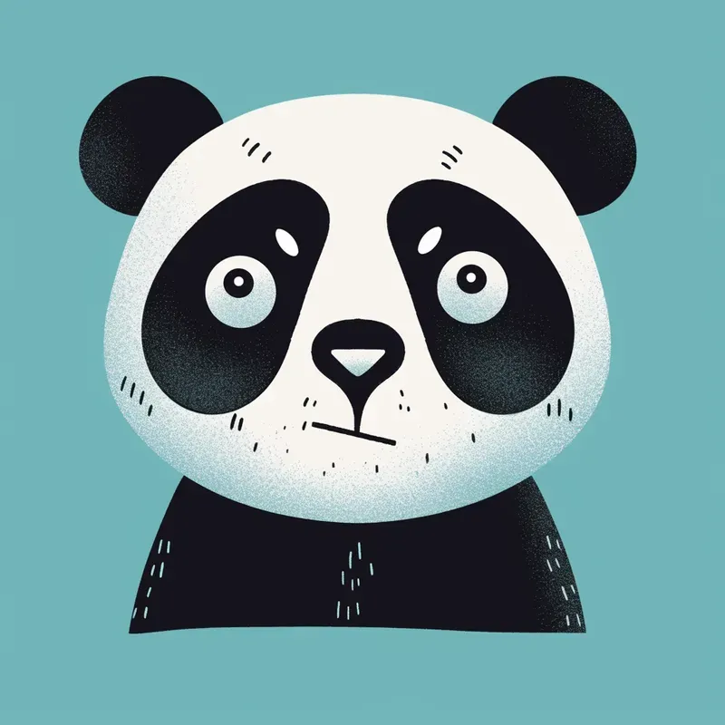2D Flat Disenchanted Animal Portrait Pic