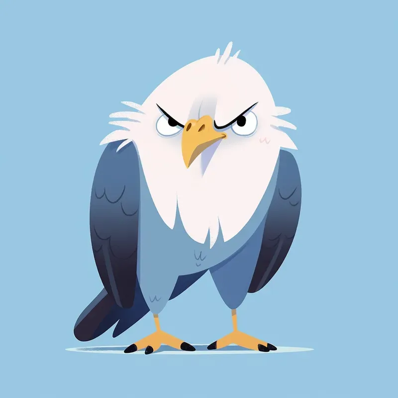 2D Flat Disenchanted Animal Portrait Pic