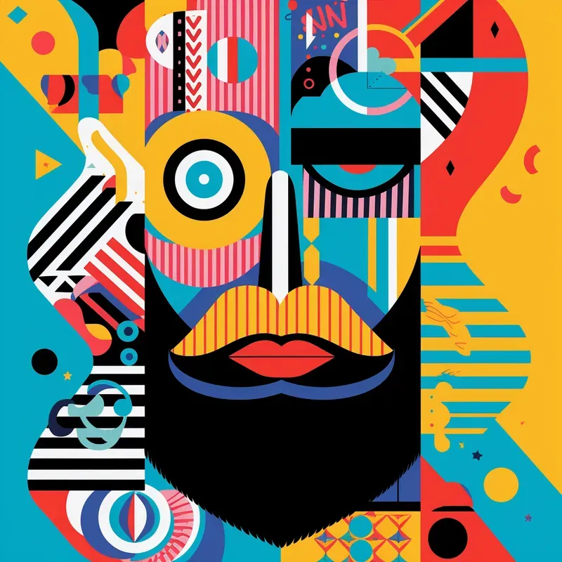 Colorful Memphis Style Illustrations