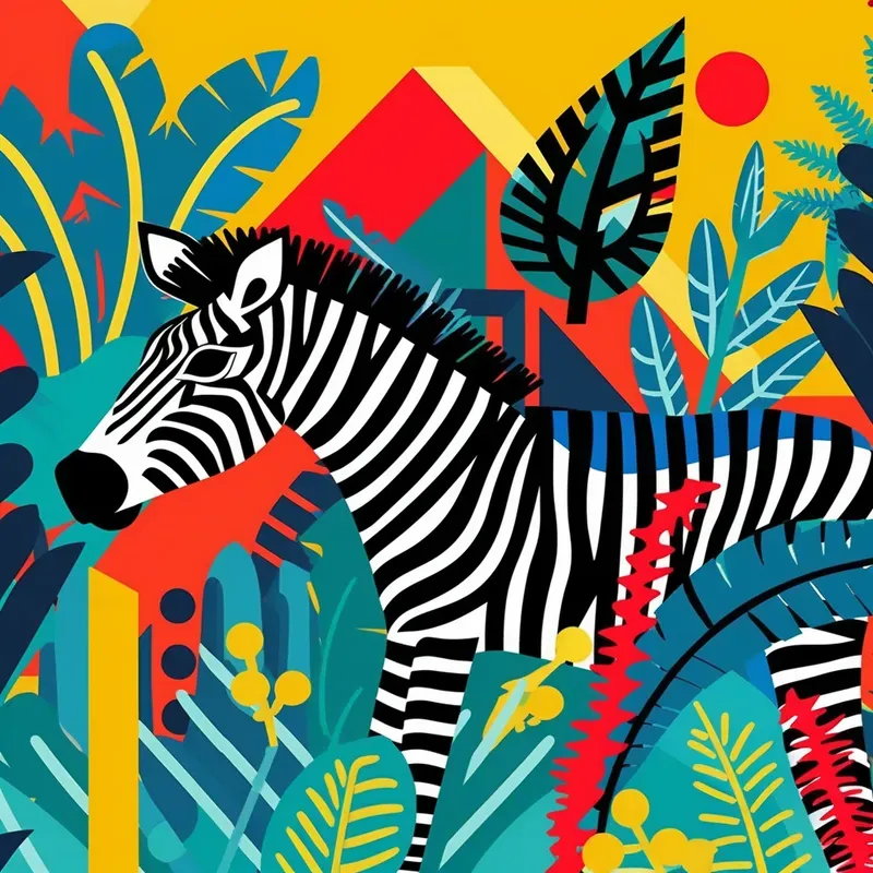 Colorful Memphis Style Illustrations