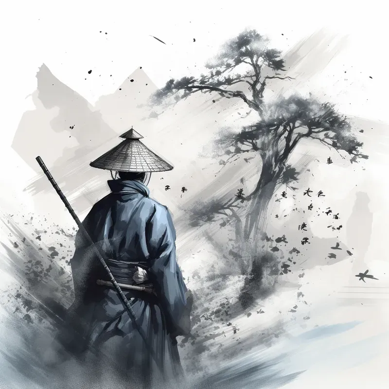 Japanese Calligraphy Inspired Art