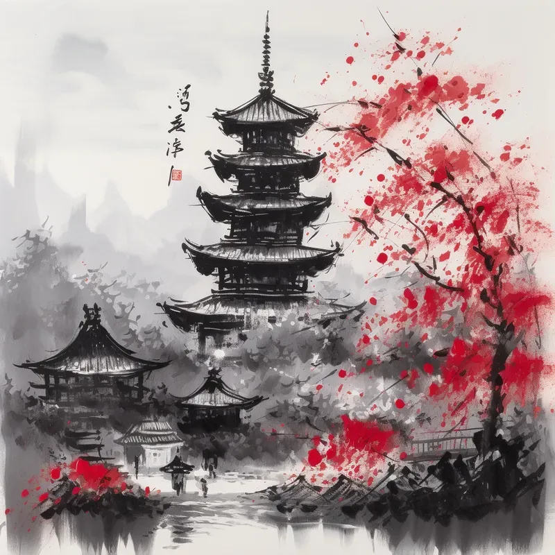 Japanese Calligraphy Inspired Art