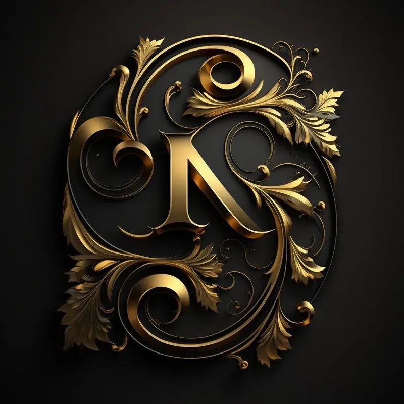 Golden Letters Logos Luxurious