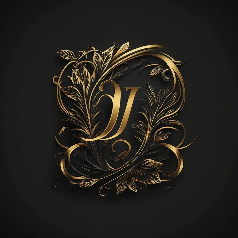 Golden Letters Logos Luxurious