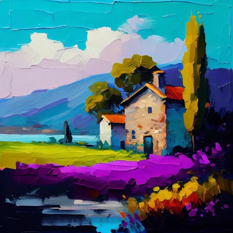 Colorful Brush Stroke Paintings
