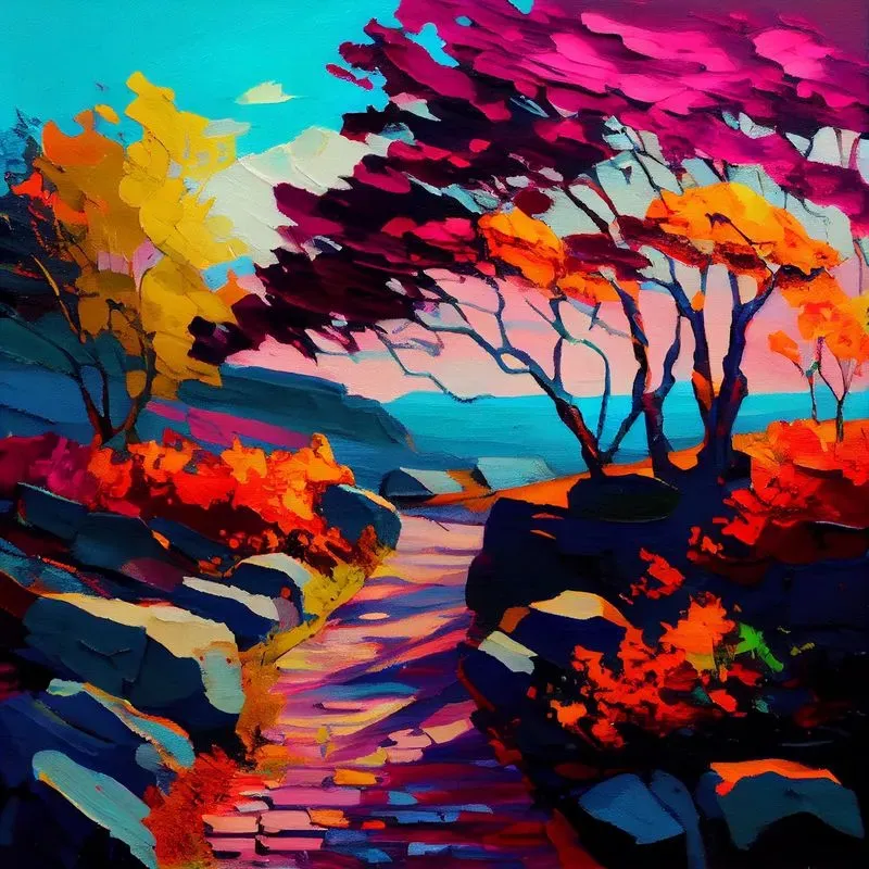 Colorful Brush Stroke Paintings