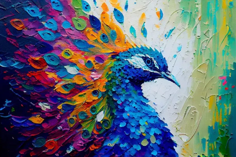 Abstract Acrylic Paintings Of Animals