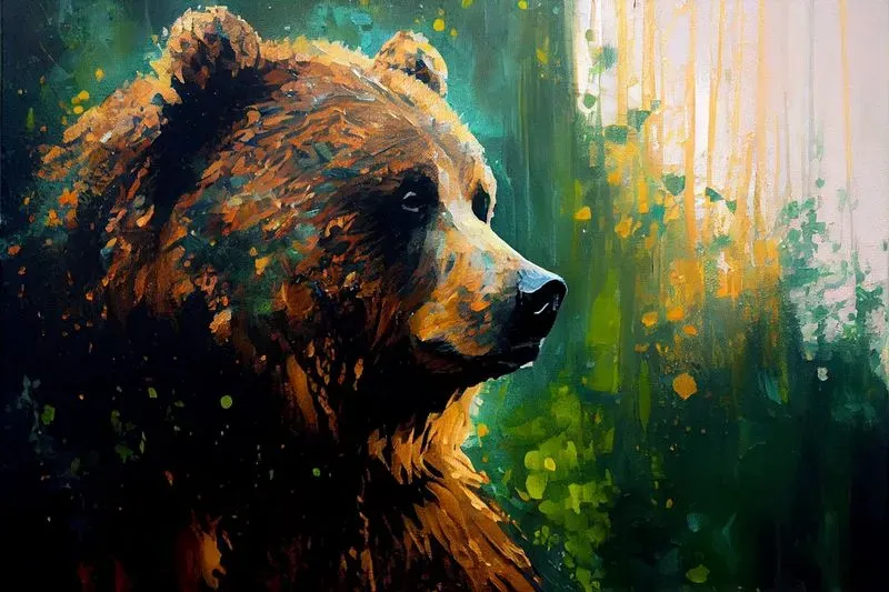 Abstract Acrylic Paintings Of Animals