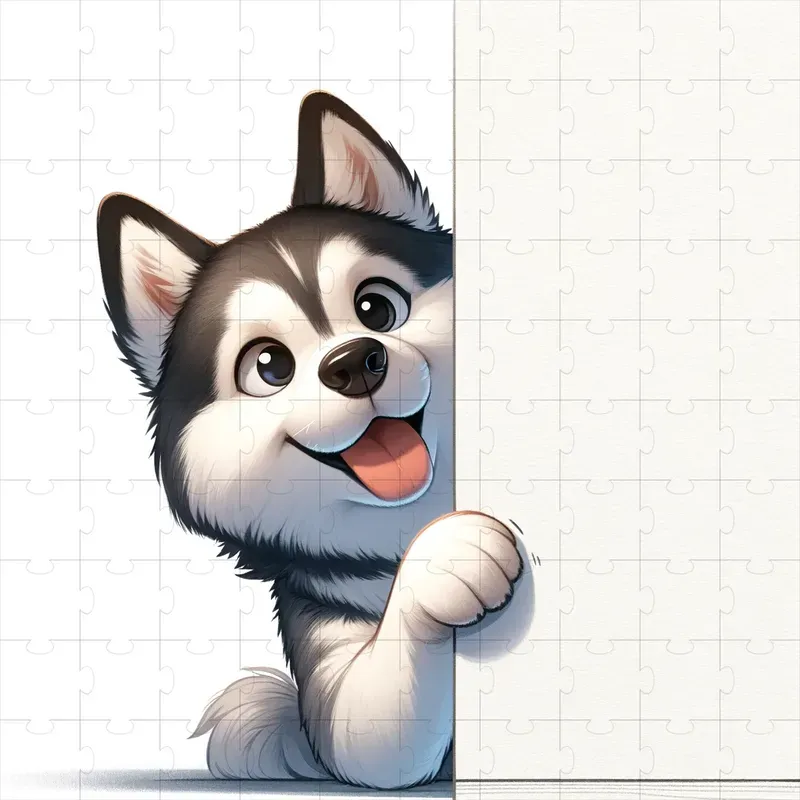 Dogs Peeking Around Corners