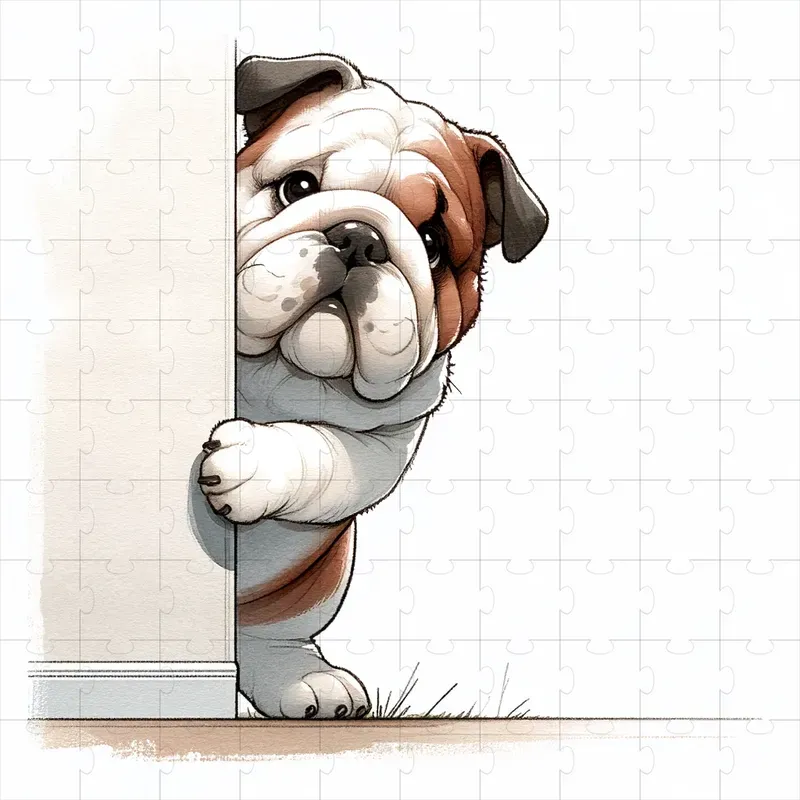 Dogs Peeking Around Corners