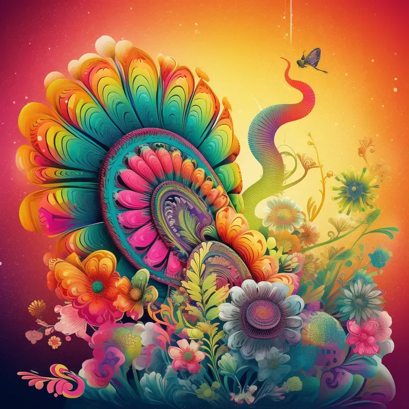 Psychedelic Rainbow Artworks