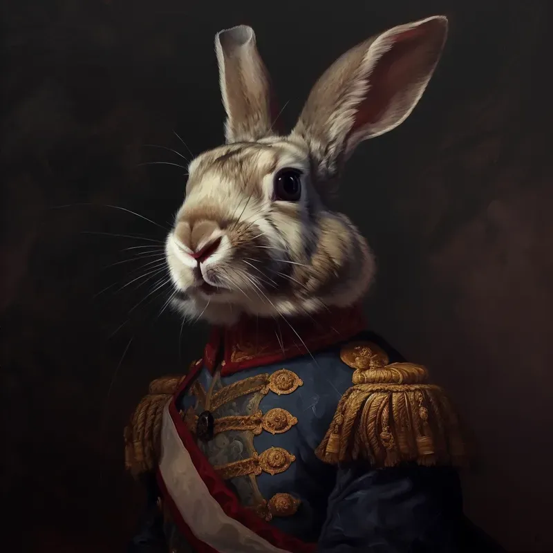 Animal Portraits In Rococo Style Clothes