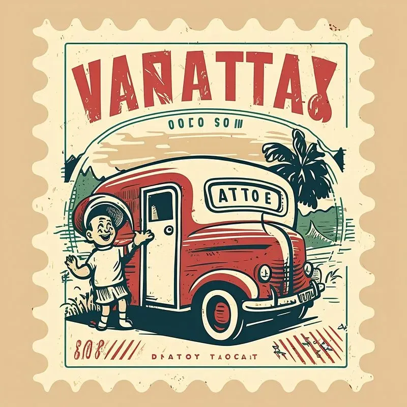 Vintage Style Postal Stamps