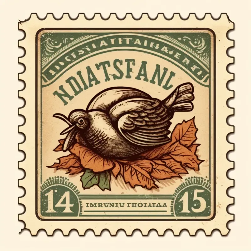 Vintage Style Postal Stamps
