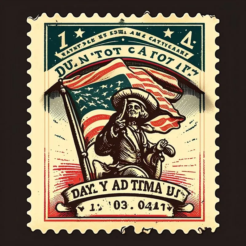 Vintage Style Postal Stamps