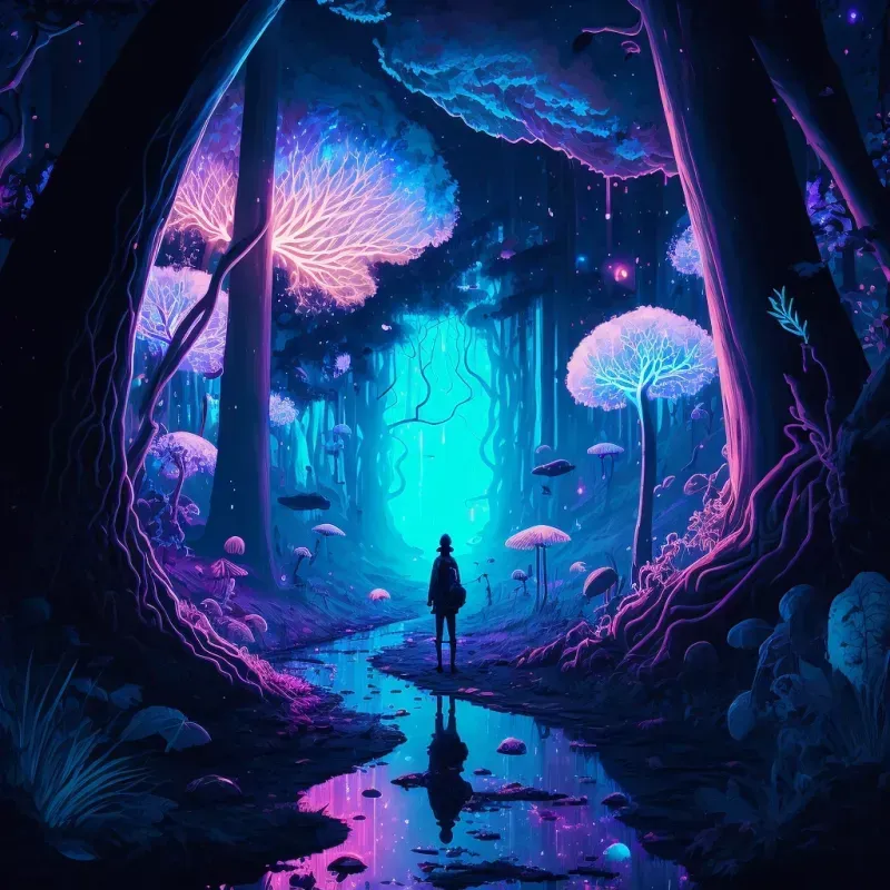 Bioluminescent Fantasy Worlds