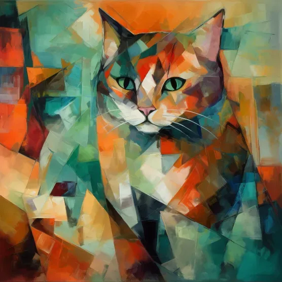 Colorful Abstract Art Inspired By Cubism
