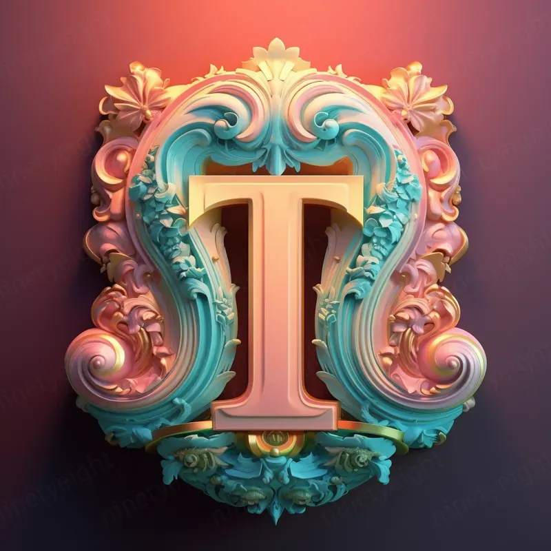 Swirling Letter And Number Typography