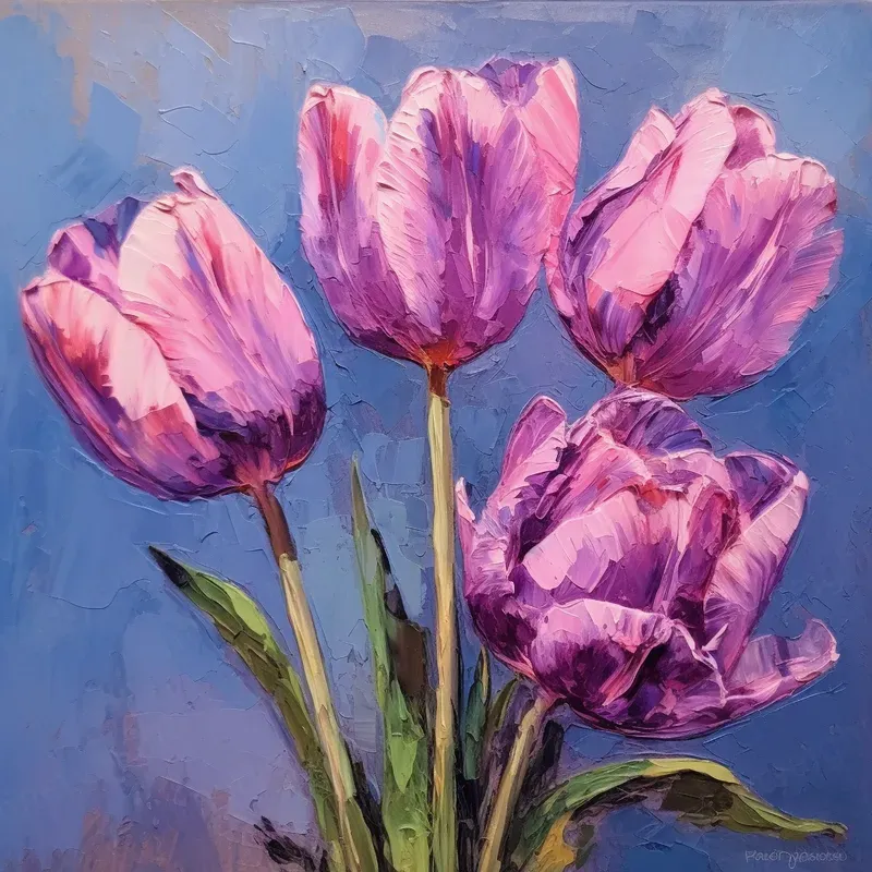Beautiful Flower Wall Art Works On Canvas