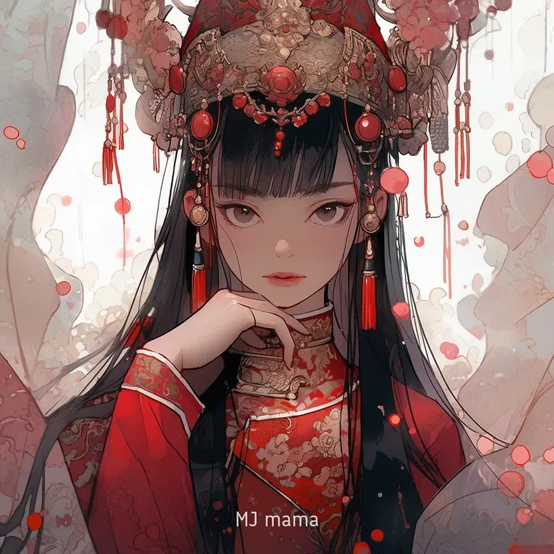 Traditional Chinese Anime Icons