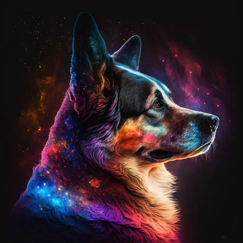Vivid Color Space Animals