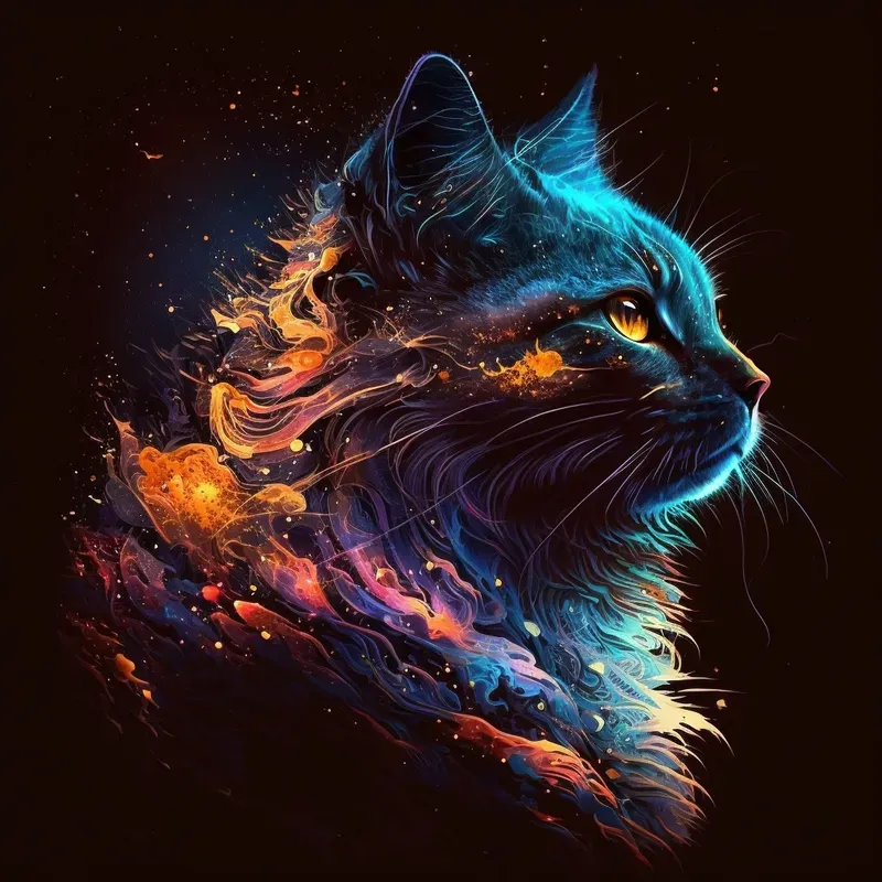 Vivid Color Space Animals