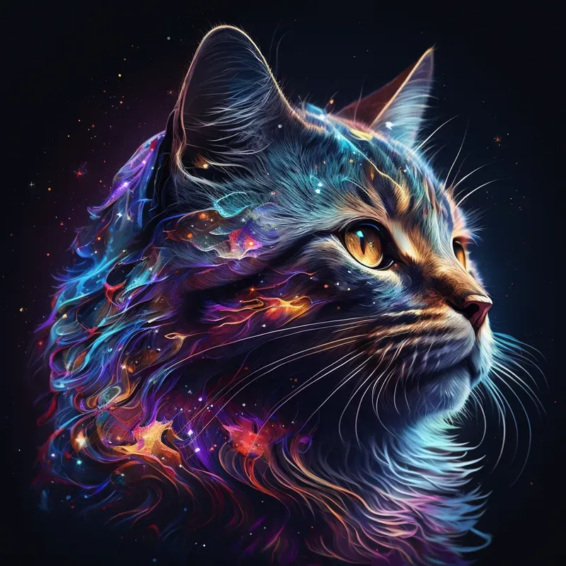Vivid Color Space Animals