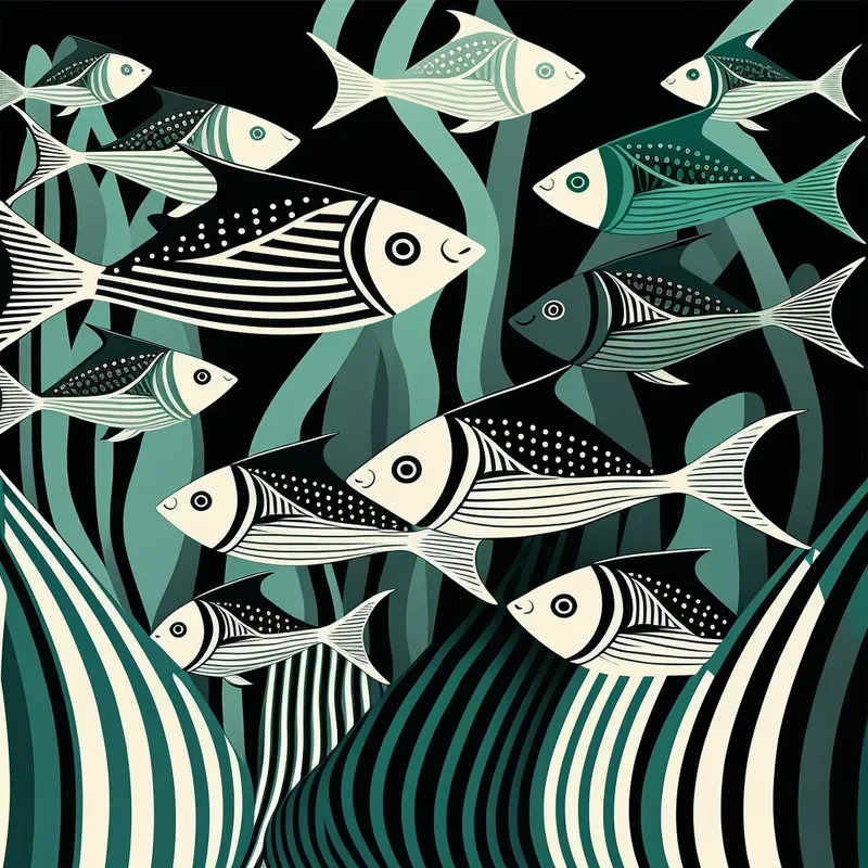 Colorful Bold Line Art