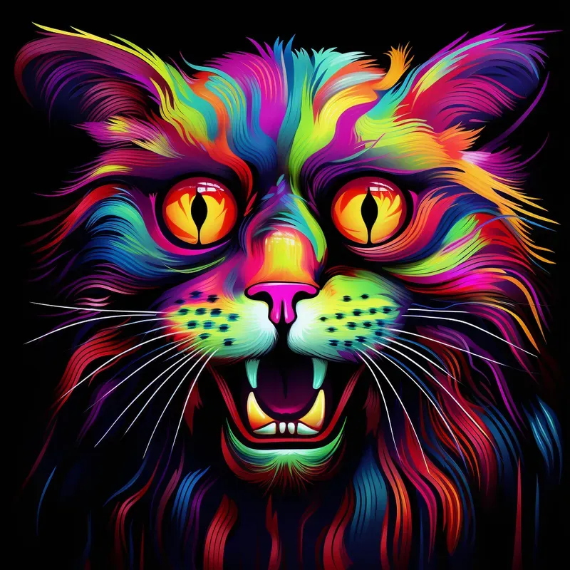 Colorful Portraits Of Different Animals