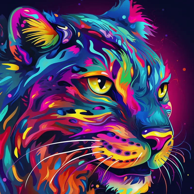 Colorful Portraits Of Different Animals