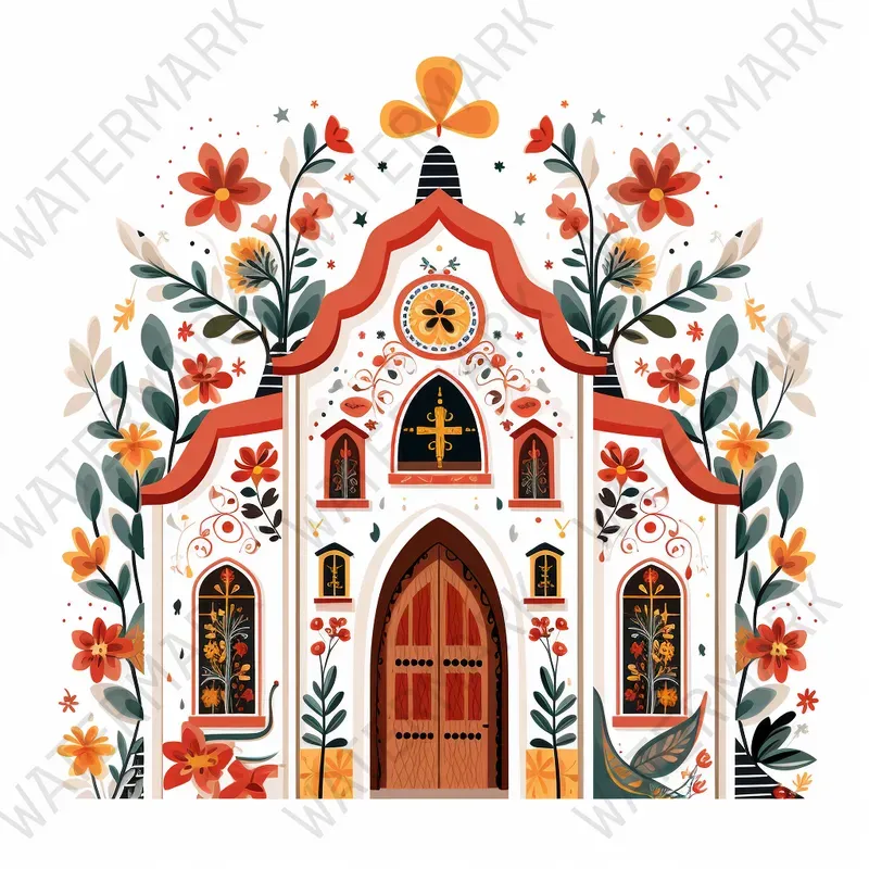 Folk Art Illustrations Hispanic Cliparts