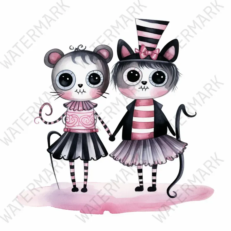 Cute Cartoon Characters Quirky Gothics