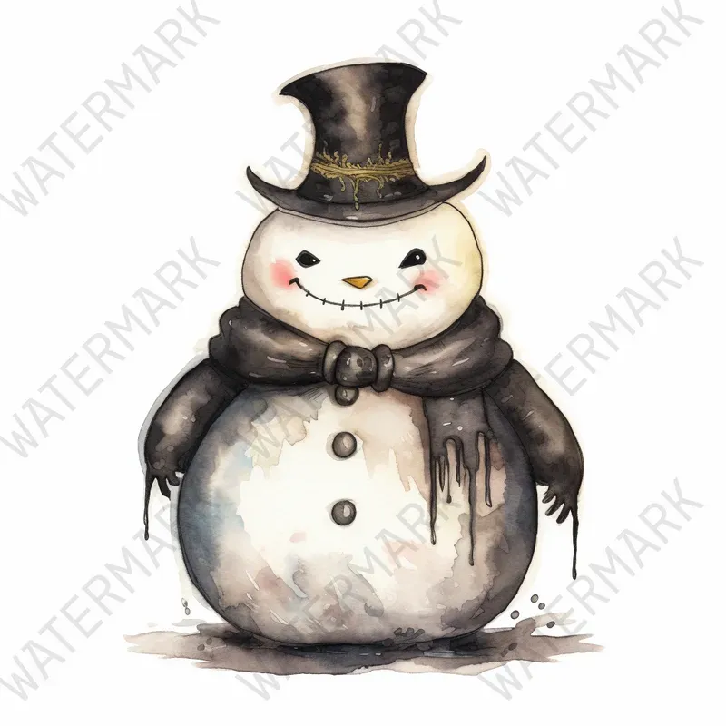 Christmas Watercolor Cute Gothic Cliparts