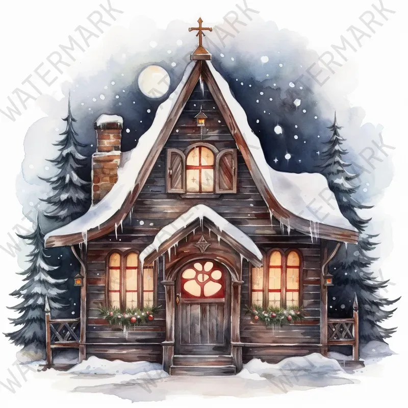 Christmas Watercolor Cute Gothic Cliparts
